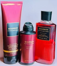 *NEW* ~ MEN'S BOURBON ~ 3PC GIFT SET ~ Bath & Body Works ~ SHIPS FREE!