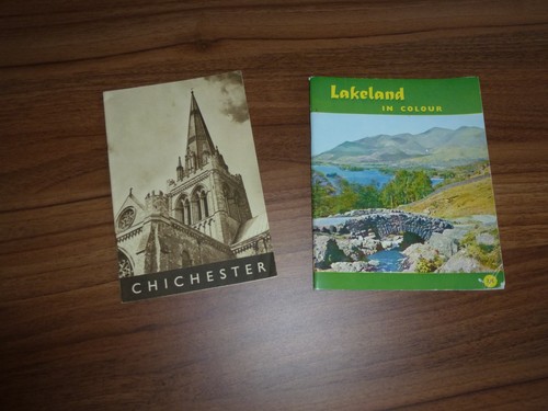 CHICHESTER UND LAKELAND IN FARBE VINTAGE BÜCHER / BROSCHÜREN.