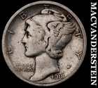 1918-D Mercury Dime- Silver- Scarce Better Date No Reserve #J1444
