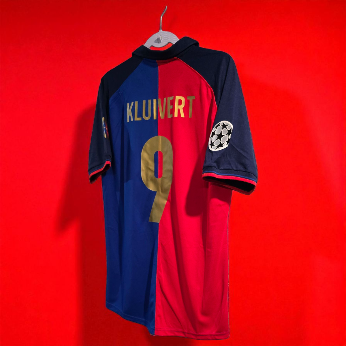 Barcelona FC Home - UEFA Champion League 99/00 - KLUIVERT # 9 - XL