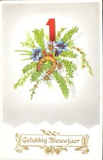 Gelukkig Nieuwjaar Postcard Happy New Year c1964 Printed in Belgium Reproducta