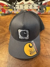 Carhartt Men's Rugged Flex Twill Mesh-Back Logo Patch Cap Gray