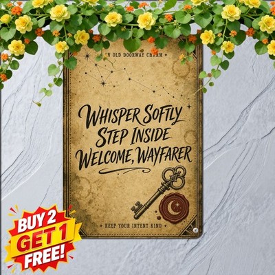 Speak Friend And Enter Retro Fan House Welcome Sign Fantasy Myth Metal Plaque