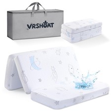 Trifold Pack and Play Mattress 38"x26", Double-Layer Pack N Play Mattresses f...