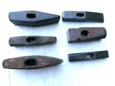 GROUP OF 6 ASSORTED METAL WORKING, BLACKSMITH, AND STONEWORK HAMMERS