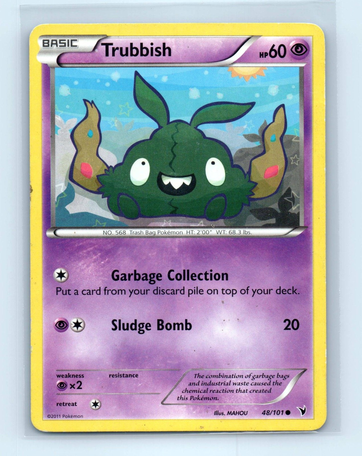 Pokemon tcg Noble Victories Trubbish Lightly played