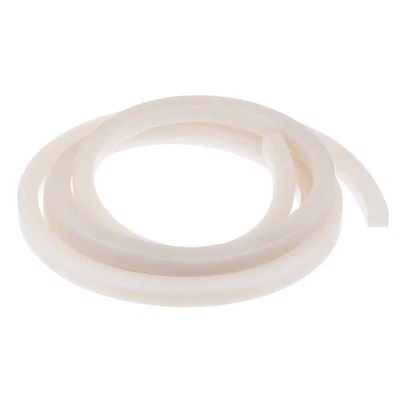 Flexible Solide Silicone Bande 0.47"x0.47"x6.56ft Non Adhésif Rouleau Blanc - Photo 1/4