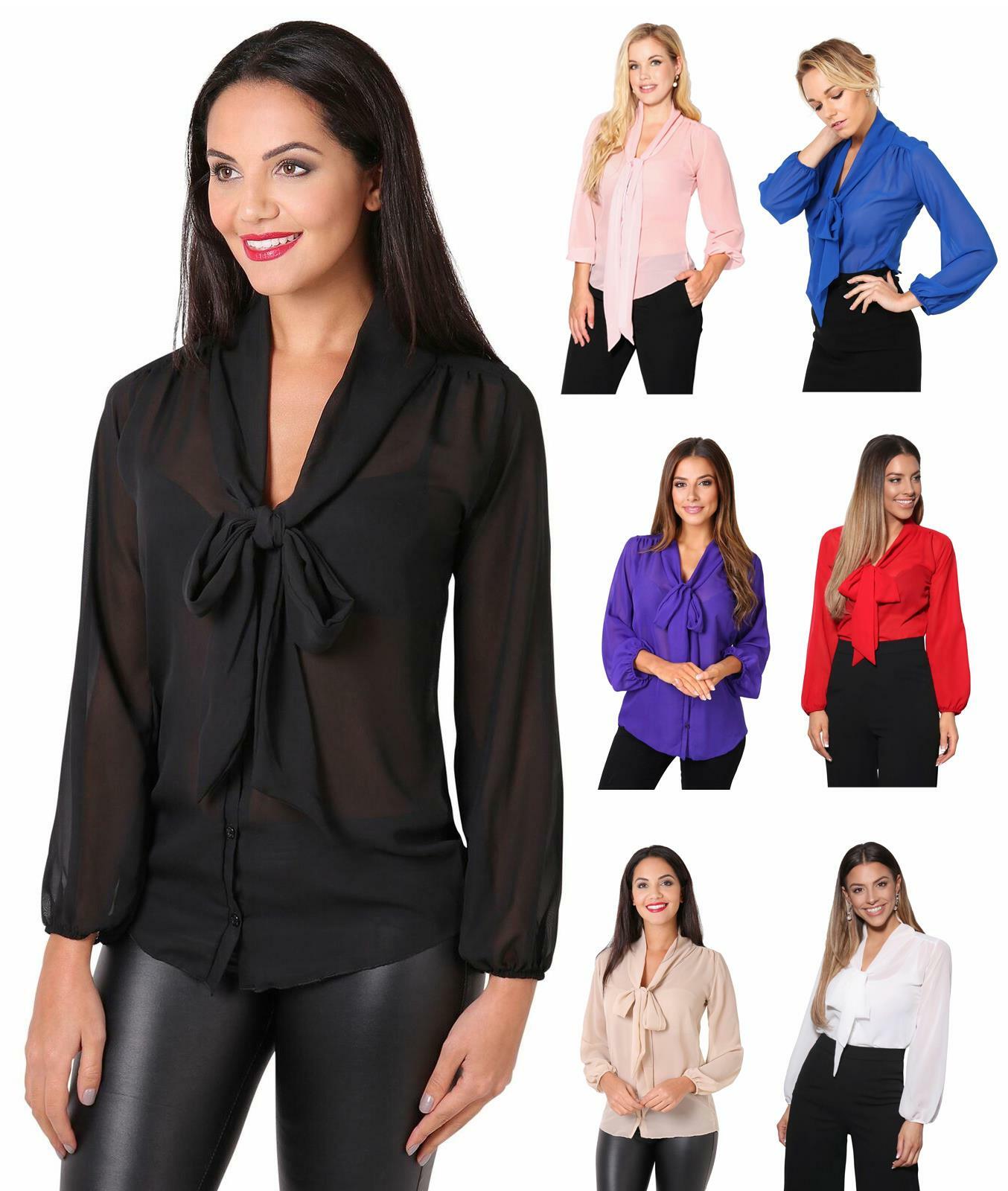 Blusa Mujer Flores Lazo Original Talla Grande Elegante Top Camisa Transparente