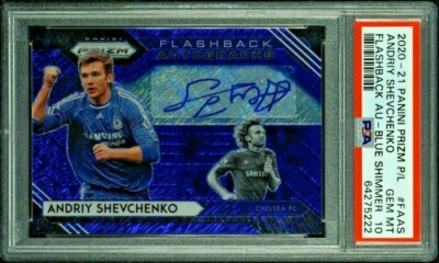 2020-21 Prizm Premier League Shevchenko Blue AUTO Flashback FOTL