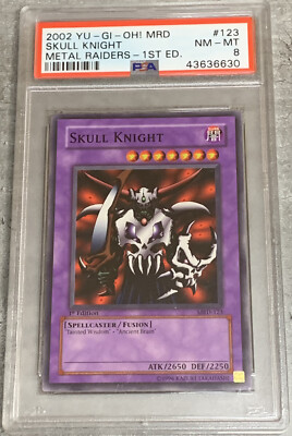 Yugioh 1st Edition Skull Knight PSA 8 NM-Mint, Metal Raiders MRD