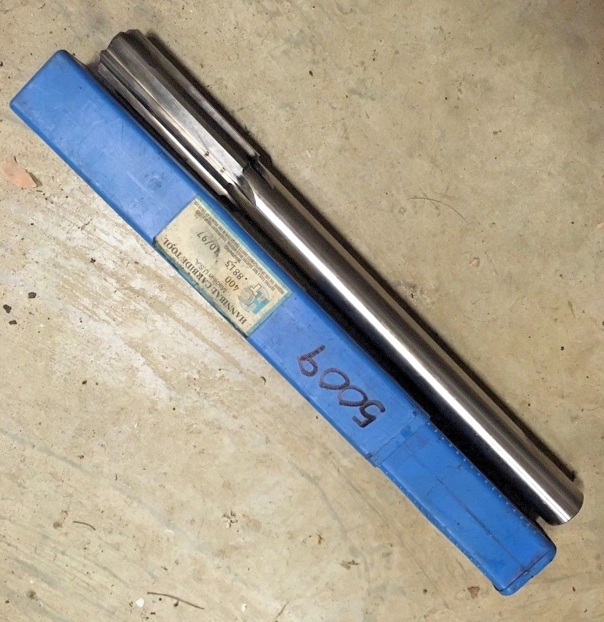 Hannibal Carbide Tipped Reamer .8815” Machinist Tool Straight 6 Flute