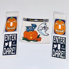 VTG 80s Re-stix Switch Glow In The Dark Light Switch Clings & 2 Window Clings