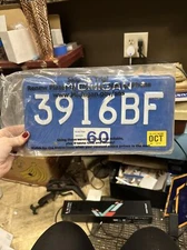 2000s Michigan Semi Truck License Plate 3916BF 