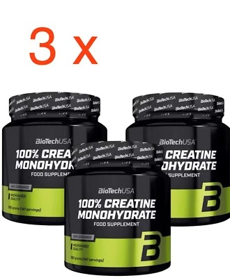 Creatine Biotech USA 100% Creatina Monohidrato 500g- 3 x Creatina 500 gr