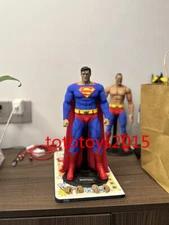 1/6 Customized Superman Blue Robe Head Body Belt Clothes Action Figure Doll Toy