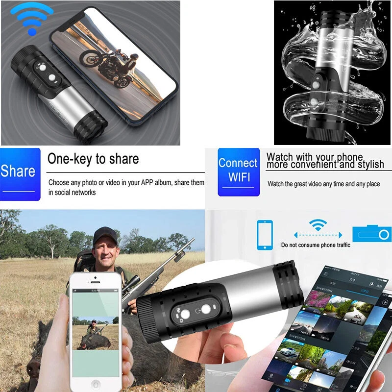 WIFI 4K HD 1080P Sports Action Camera Helmet DV Camcorder DV5000 For Gun Hunting - Image 2 of 4