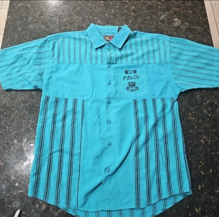 Camisa PB & Co Años 90 Indómita Juvenil Abotonada Talla Extra Grande De Colección Manga Corta Foto 2 de 4