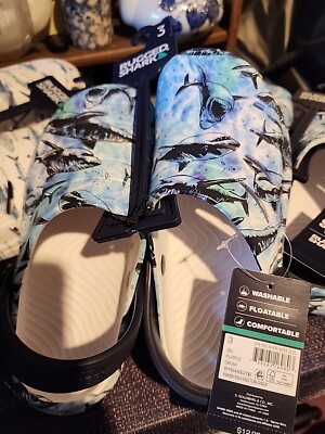 Discovery Rugged Shark (Shark Week)  Clogs Sandals Kids Size 3 New With Tags