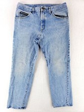 VINTAGE Lee 36x30 Actual 34x30.5 Jeans Faded Stone Wash Retro High Rise 90s