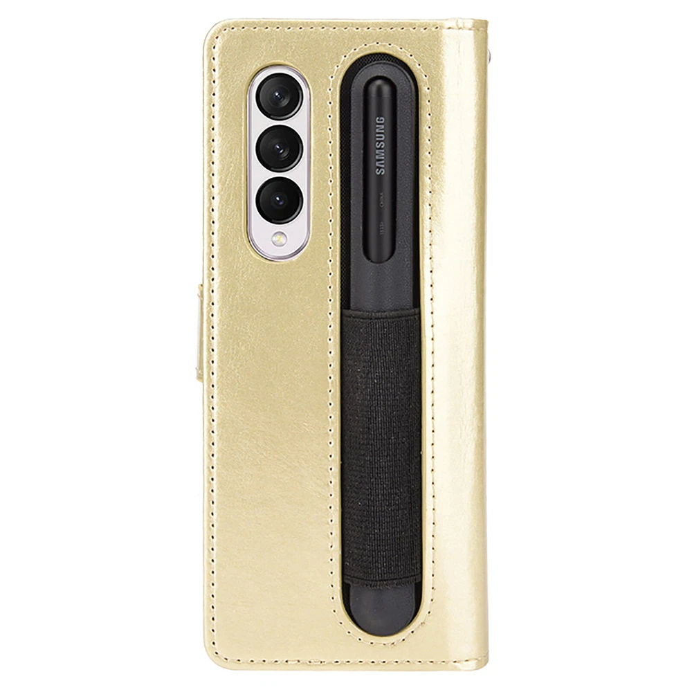 Samsung Galaxy Z Fold 3 Leather Case with Pen Slot & Card Holder