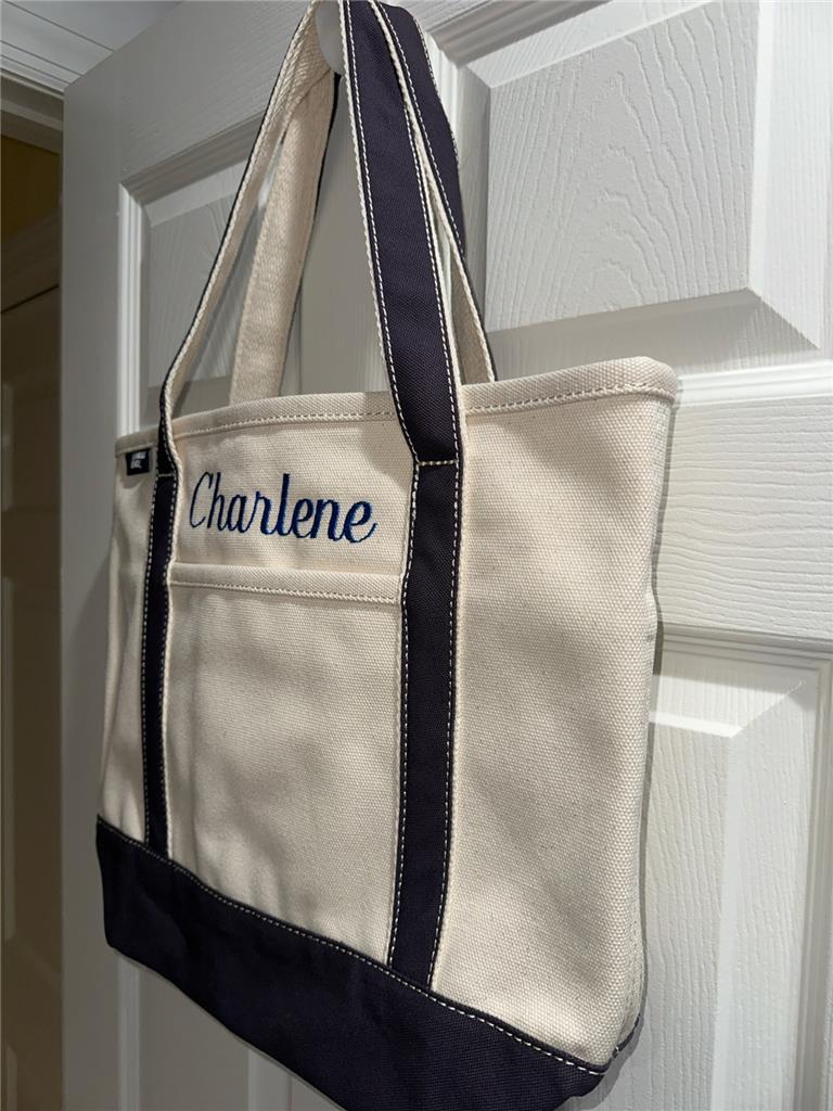 LANDS’END canvas tote bag size M Amazon.com | Lands' End Solid Long Handle Zip Top Canvas