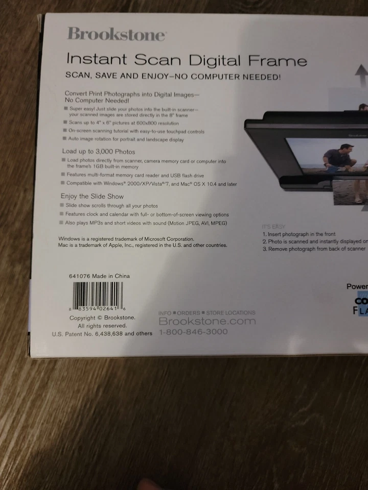 Brookstone iConvert Instant Scan Digital Frame- 8" Frame 600 x 800  - Image 3 of 4