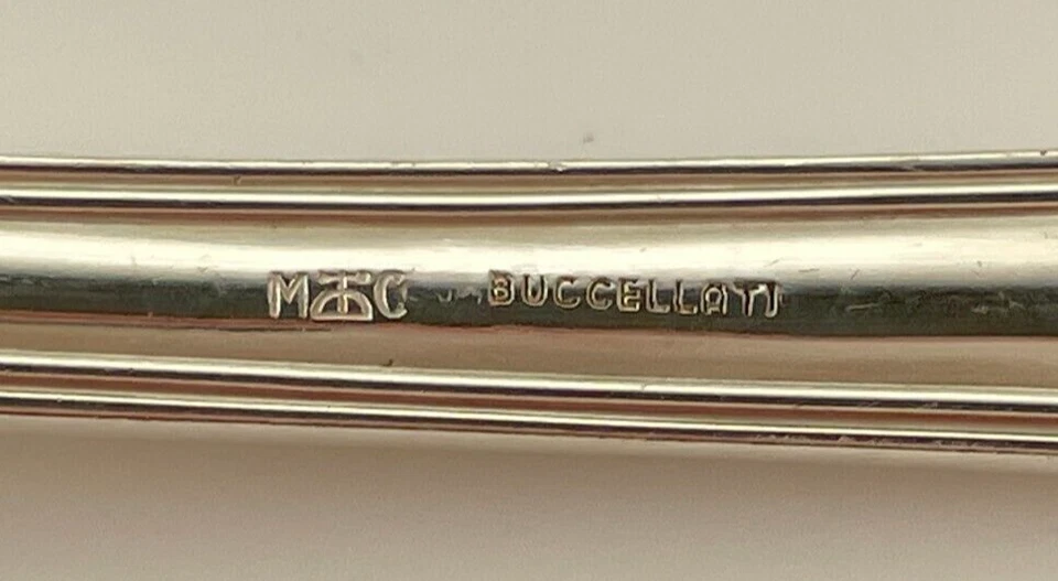 Tenedor para servir ensaladas Buccellati antiguo italiano de plata esterlina - 9 7/8" - sin monograma Foto 3 de 4