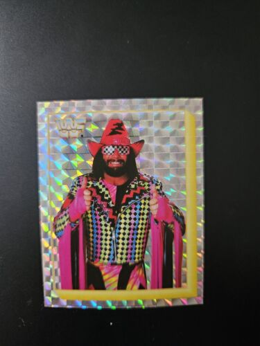 Pack Fresh 1993 Hologram WWF Macho Man Merlin WWE Wrestling Sticker Card