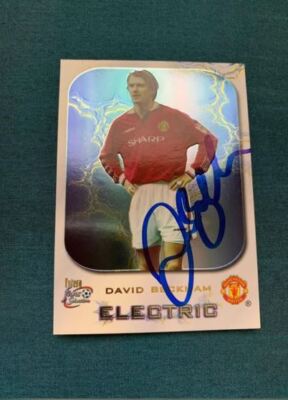 Carte De Collection Futera 2000 David Beckham Manchester United - Signée à La Main - État Proche Du Neuf