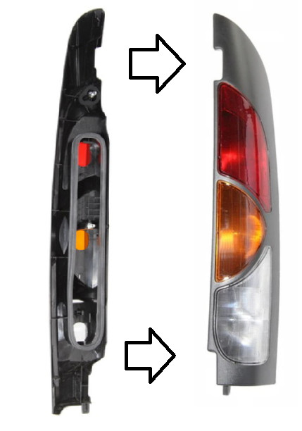 Feu arriere droite Kangoo 1998 1999 2000 2001 2002 2003 phare arriere droit Kangoo 2 portes