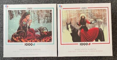 MARGARITA KAREVA Fairy Tales Series  Puzzles 1000 Pieces Ceaco Lot of 2 Unopened