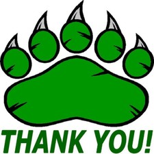 30 Custom Green Paw Thank You Personalized Address Labels