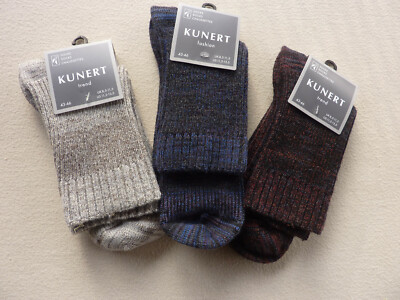 KUNERT men's socks FASHION warm wool socks virgin wool size 39-42 43-46