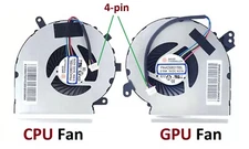 CPU + GPU Cooling Fan Msi GE62MVR GE72MVR MS-16JC MS-169C PAAD06015SL-N376 N374