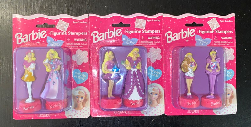 Vintage 1996 Collectible Mattel Barbie Figurine Stampers Tara Toy - Lot Of 6 New
