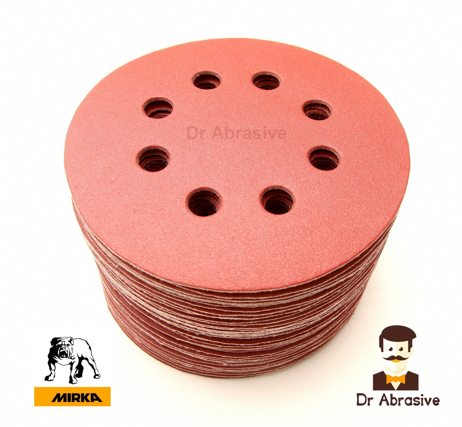 125mm Sanding Discs MIRKA 5" Pads Orbital Sandpaper 8 Hole / Plain