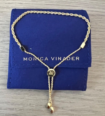 Monica Vinader Corda Fine Chain Friendship Bracelet, 18k Gold