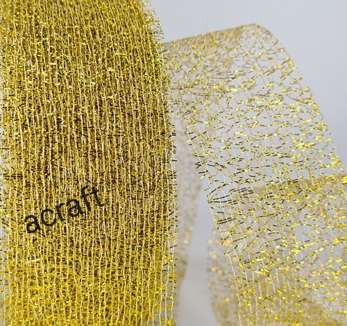 Christmas Ribbon Wired Edge Tree Decoration Gift Wrap Presents Craft Glitter UK - Picture 21 of 22