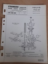 Volvo 122133144 1966-68 - Stromberg Carburetter Parts Diagram Parts List