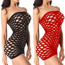 Sexy Adult Womens Lingerie Sleepwear Fishnet Body Stockings Bodysuit Babydoll US