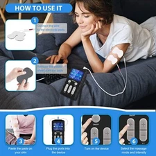 Electric Pulse Massager TENS Unit Machine Muscle Stimulator Therapy Pain Relief