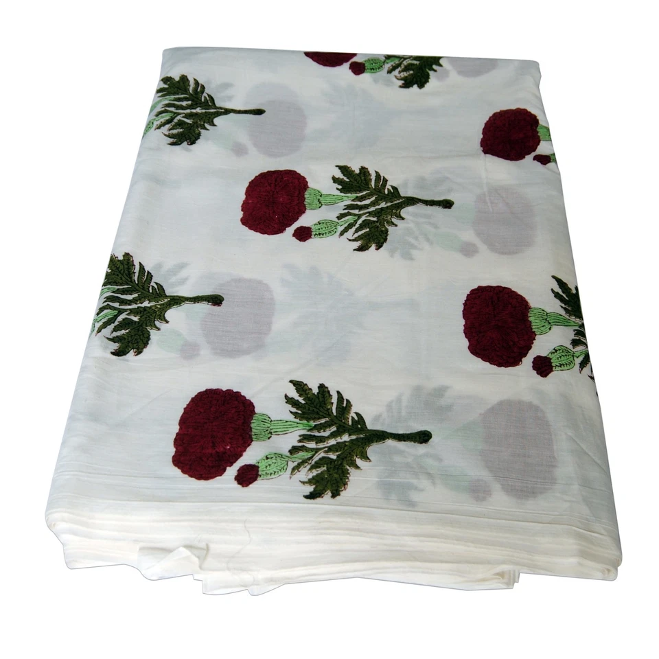 10 ярдов индийской хлопчатобумажной ткани ручной работы с принтом санганери для бега вуаль - Изображение 3 из 4