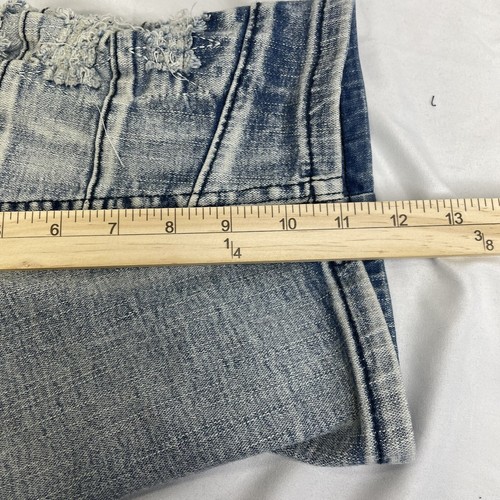 Encrypted Denim Shorts Ripped Distressed Zippers Men's Size 34 (Tag) - Picture 4 of 7