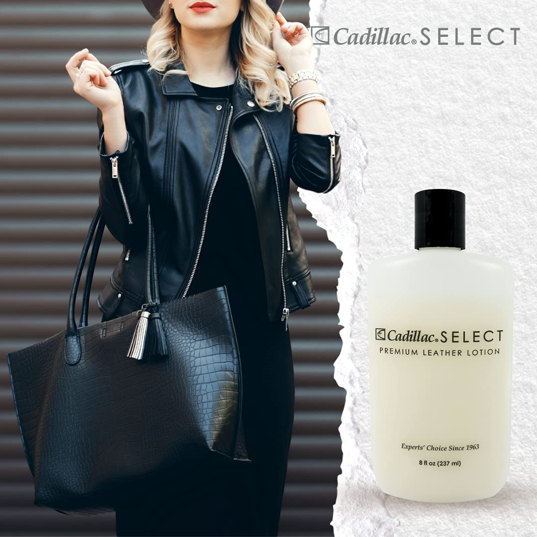 Cadillac Select Leather Lotion Cleaner and Conditioner- for Handbags Sofas