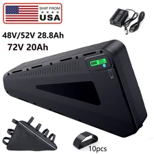 Triangle ebike battery 28.8Ah 48V 52V Lithium ion Battery Pack for 0~2000W Motor