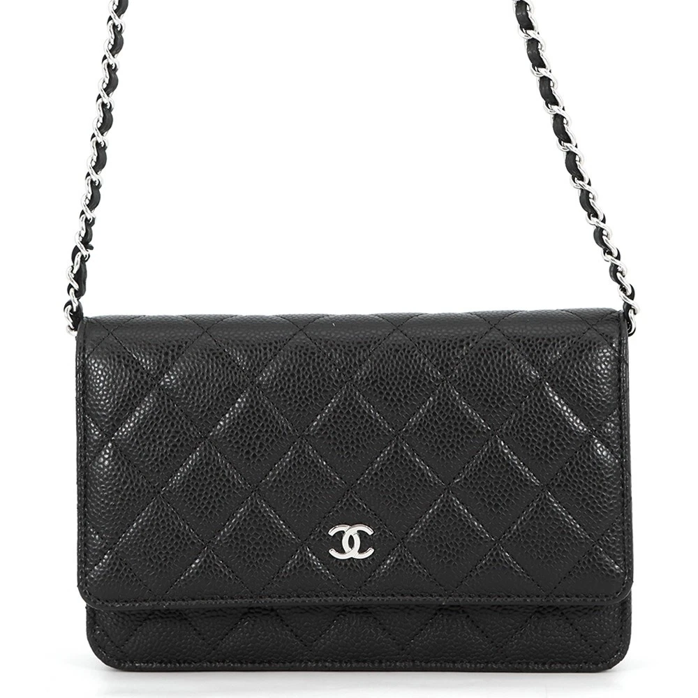 Chanel — CHANEL Chain wallet Calfskin Black AP4241