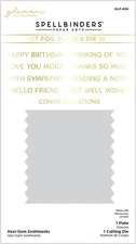 Hexi-Gem Sentiments Glimmer Hot Foil Plate, Metal