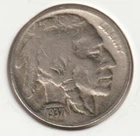1937 US Indian Head Buffalo Nickel FULL DATE Rare Old Collection Coin - Lot #o66