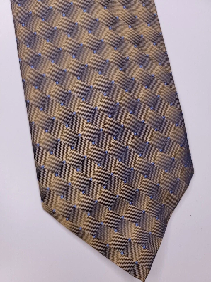 Corbata formal Louis Roth para hombre 55"Lx4"W marrón/azul Foto 2 de 4