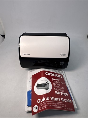 #ad OMRON Evolv Blood Pressure Monitor Bluetooth BP7000 No Battery Coverworks Tested $29.00